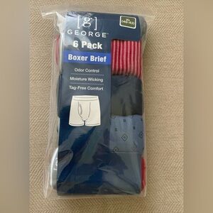 Men’s George Boxer Briefs 6 Pack Moisture-Wicking Comfort